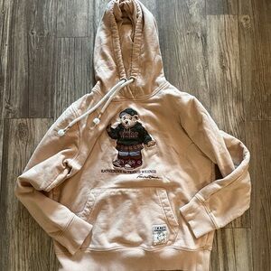 Teenie Weenie Beige Hoodie with Bear Design